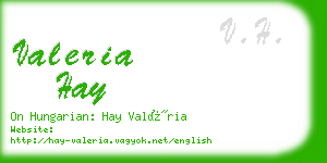 valeria hay business card